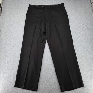Calvin Klein Black Flat Front Dress Pants Slacks Men's 38x32 Professional Attire